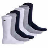 LACOSTE Unisex Socken, 6er Pack - Tennissocken, Baumwollmischung, einfarbig