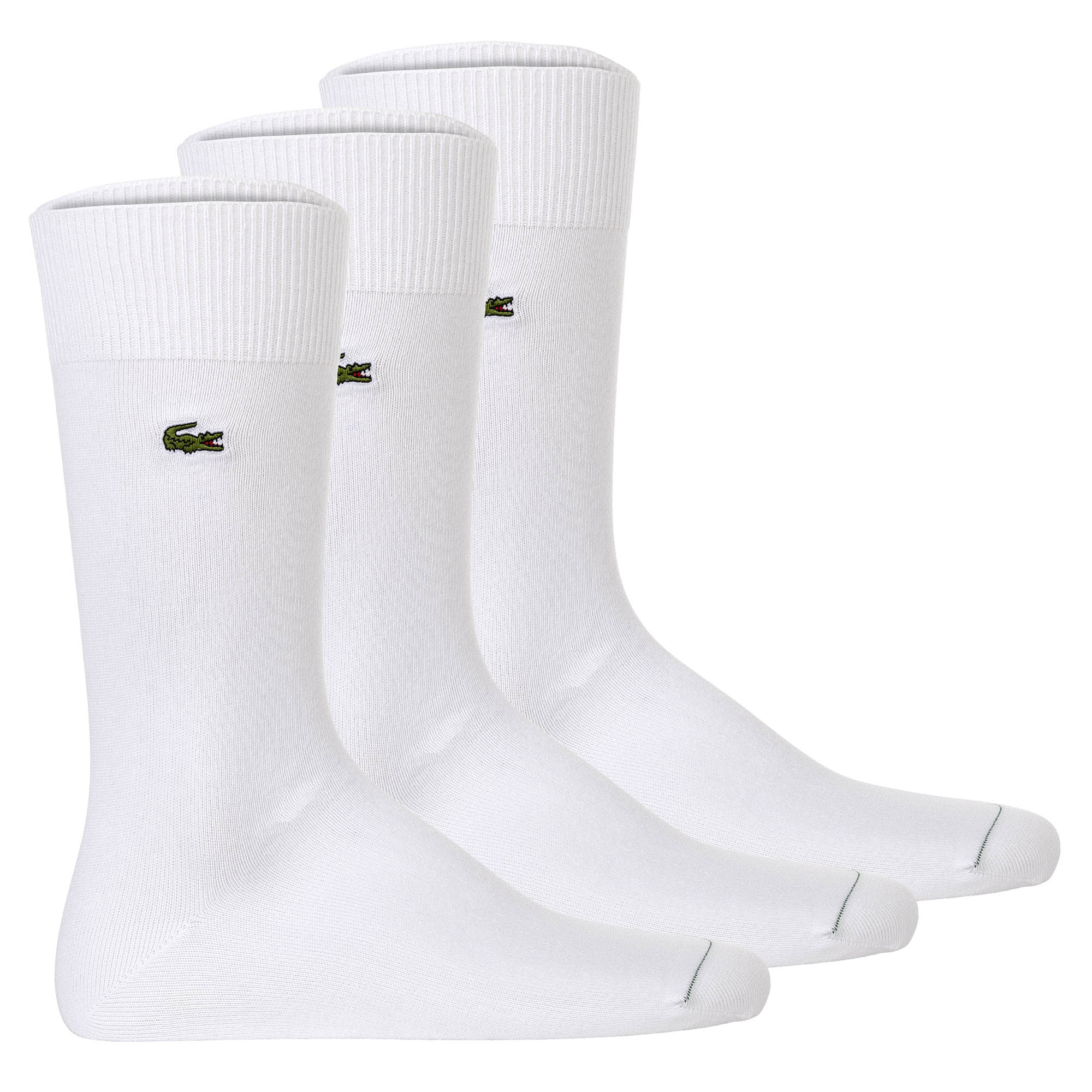 LACOSTE Men's Socks, 3-Pack - Socks, Business, Cotton Blend, Logo, Plain