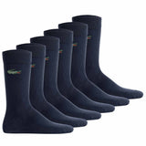 LACOSTE Unisex Socken, 6er Pack - Long Cotton Blend Jersey Socks, Business-Socken, Logo, einfarbig