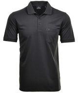 RAGMAN Herren Poloshirt - Oberteil, Softknit-Polo, Baumwollmischung, Brusttasche, Knopfleiste, kurz, einfarbig