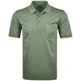 RAGMAN Herren Poloshirt - Oberteil, Softknit-Polo, Baumwollmischung, Brusttasche, Knopfleiste, kurz, einfarbig