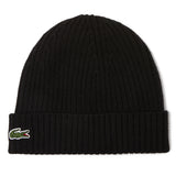 LACOSTE Unisex Mütze - Strickmütze, Beanie, Wolle, Logo-Patch, One Size