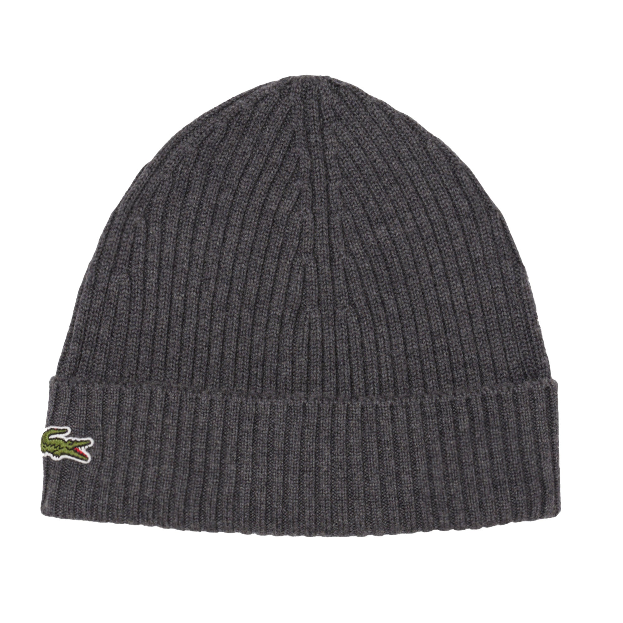 LACOSTE Unisex Beanie - Knitted Beanie, Wool, Logo Patch, One Size
