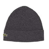 LACOSTE Unisex Mütze - Strickmütze, Beanie, Wolle, Logo-Patch, One Size