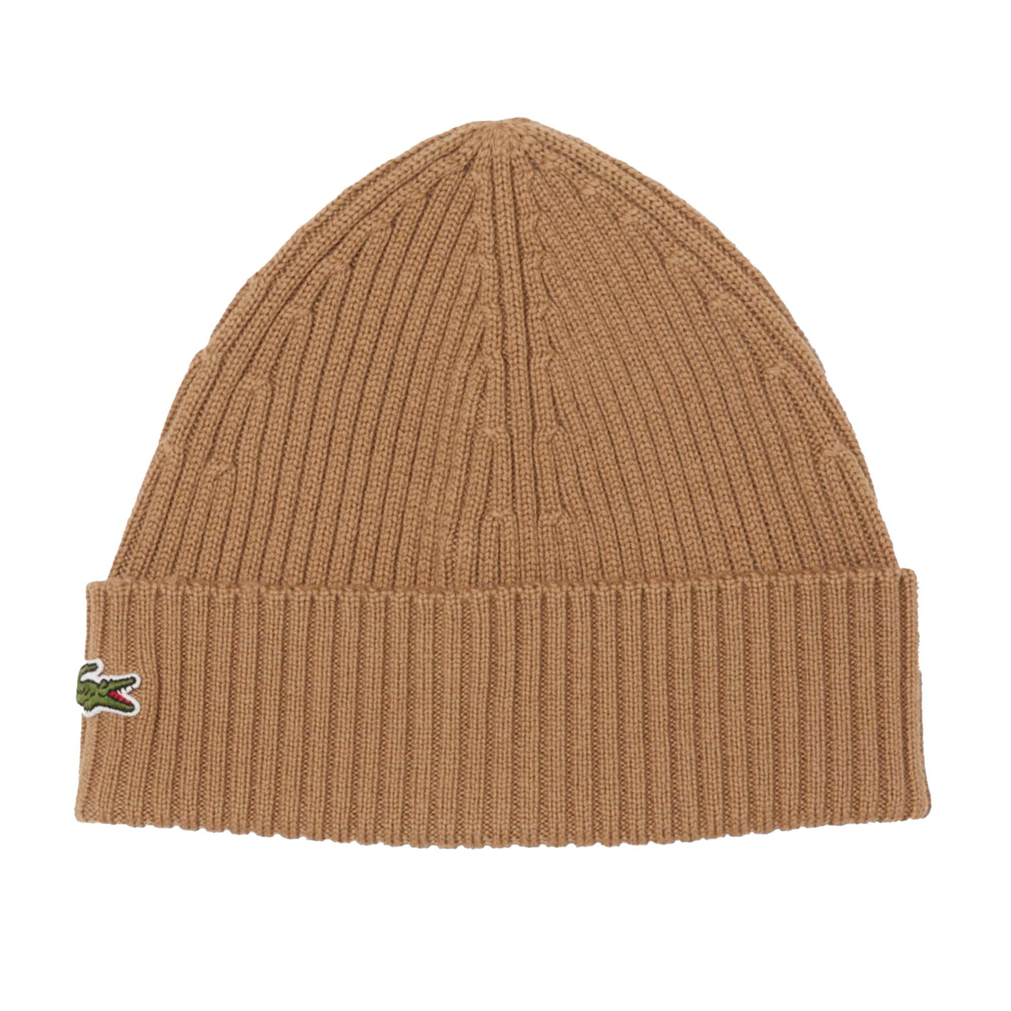 LACOSTE Unisex Mütze - Strickmütze, Beanie, Wolle, Logo-Patch, One Size