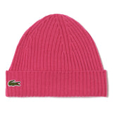 LACOSTE Unisex Mütze - Strickmütze, Beanie, Wolle, Logo-Patch, One Size