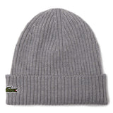 LACOSTE Unisex Mütze - Strickmütze, Beanie, Wolle, Logo-Patch, One Size