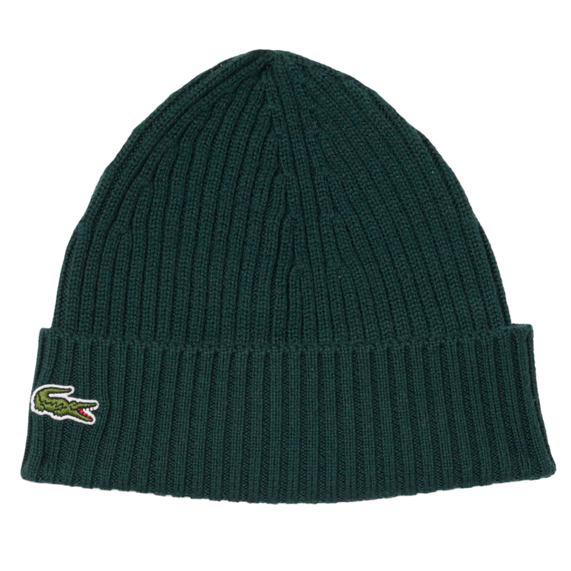 LACOSTE Unisex Mütze - Strickmütze, Beanie, Wolle, Logo-Patch, One Size