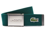 LACOSTE Herren Gürtel aus Stoff - schönes Etui, gravierter Schiebeschnallenverschluss