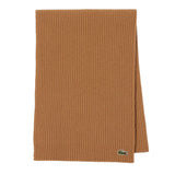 LACOSTE Unisex Schal -  Logo, Wolle, einfarbig
