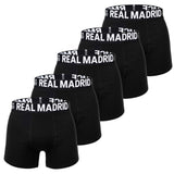 Real Madrid Herren Boxershorts, 5er Pack - Boxer Briefs, Baumwollmischung, Logobund, einfarbig