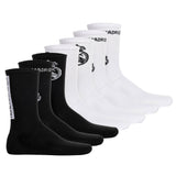 Real Madrid Unisex Socken, 7er Pack - Tennis Socks, Schriftzug-Logo, Baumwollmischung, einfarbig
