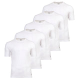 Real Madrid Herren T-Shirts, 5er Pack - U-Neck Undershirts, Baumwolle, Rundhals, Logo, einfarbig