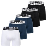 Real Madrid Jungen Boxershorts, 5er Pack - Boxer Trunks, Baumwollmischung, Logobund, einfarbig