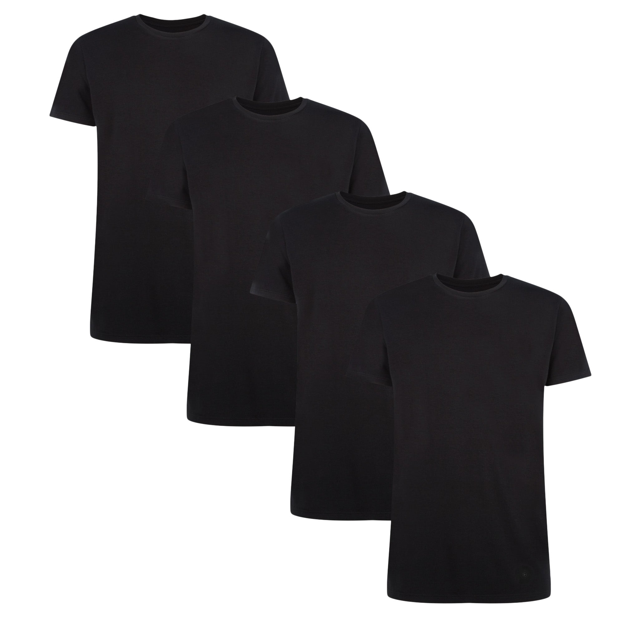 Bamboo basics Herren T-Shirt RUBEN, 4er Pack - Unterhemd, Rundhals, Single Jersey