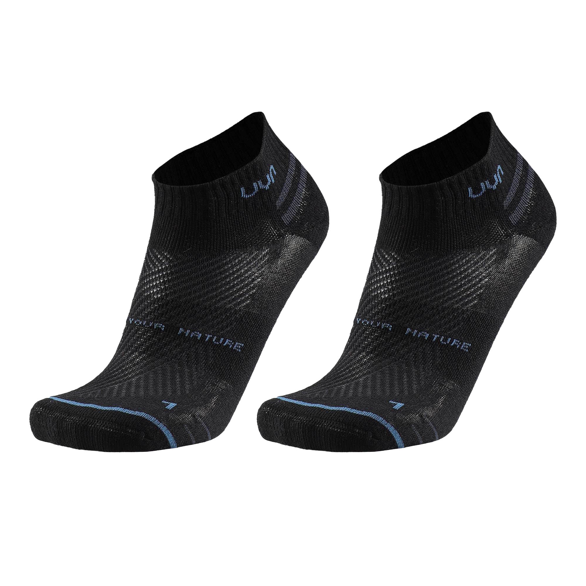 UYN Unisex Sneakersocken, 2er Pack - Everyday Low Cut Socks, Logo, einfarbig