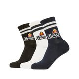 ellesse Unisex Sportsocken PULLO, 3 Paar - Tennissocken, Crew Socken, Logo