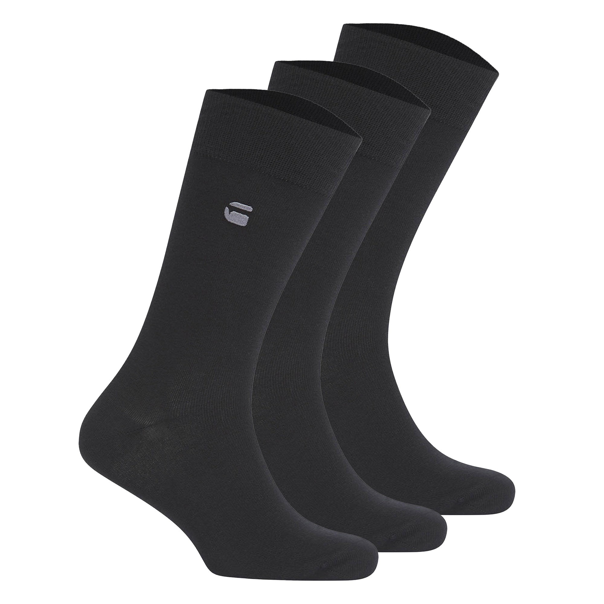 G-STAR Men Socks, 3-Pack - SAGE, Dress Socks, Logo, Solid Colour