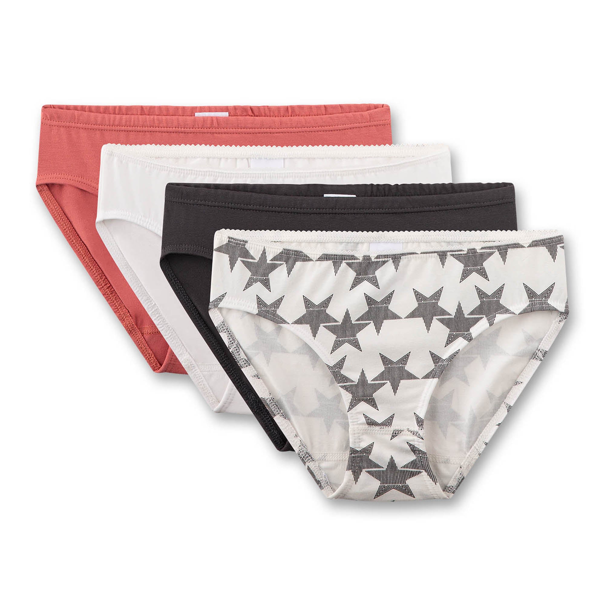 Sanetta Girls Rio Briefs, Pack of 4 - Teens, Briefs, Single Jersey, Cotton Blend
