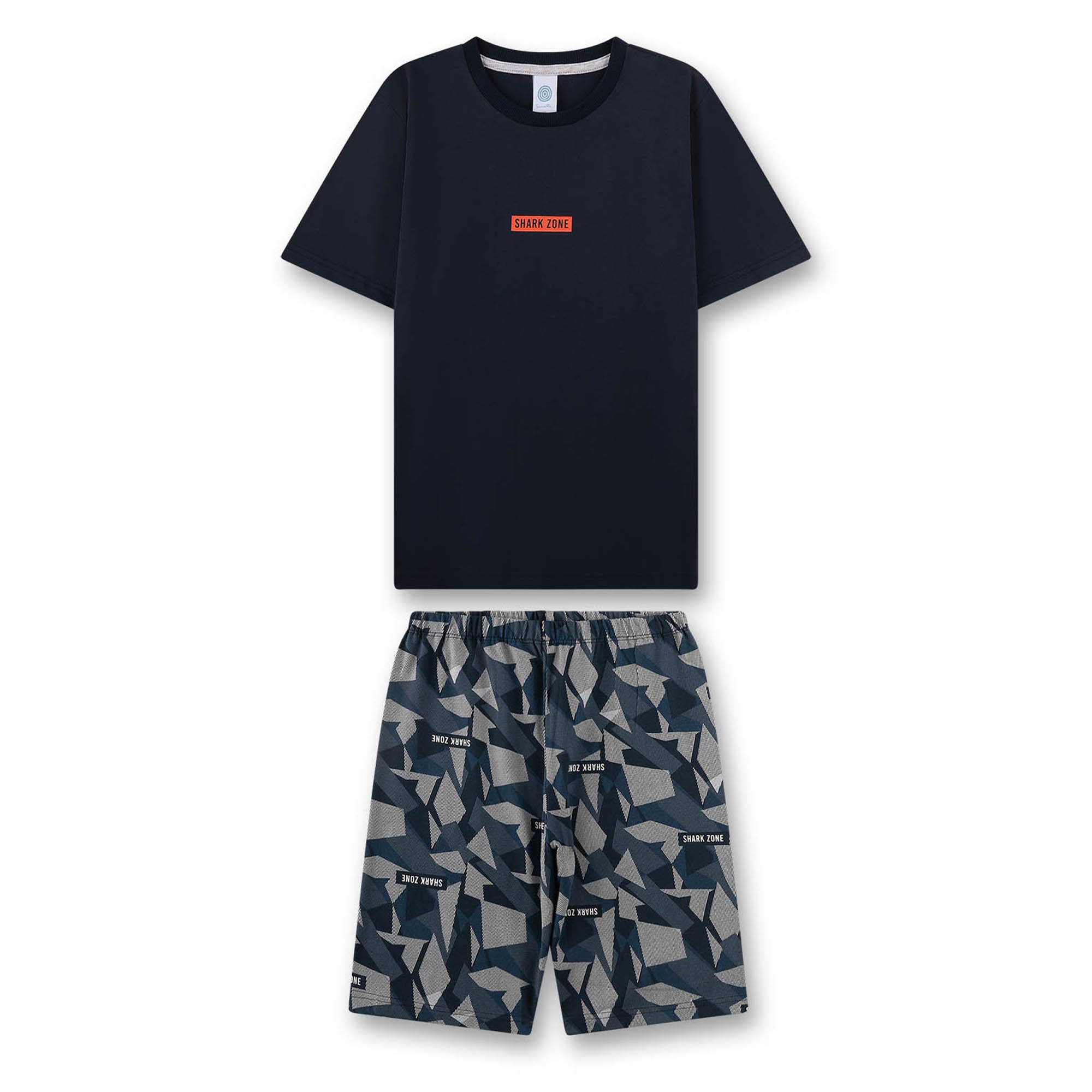 Sanetta Jungen Schlafanzug, kurz - Teens, Camouflage, Pyjama, Single Jersey, Baumwolle