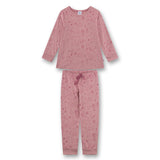Sanetta Mädchen Schlafanzug, lang - Kids, Maus-Allover, Velour