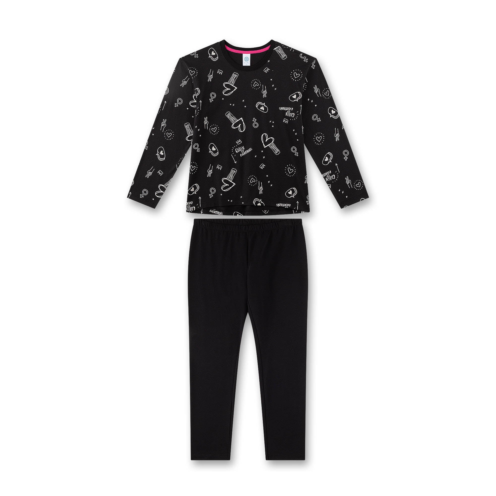 Sanetta Girls Pyjamas, Long - Teens, Queen of Everything, Single Jersey, Cotton