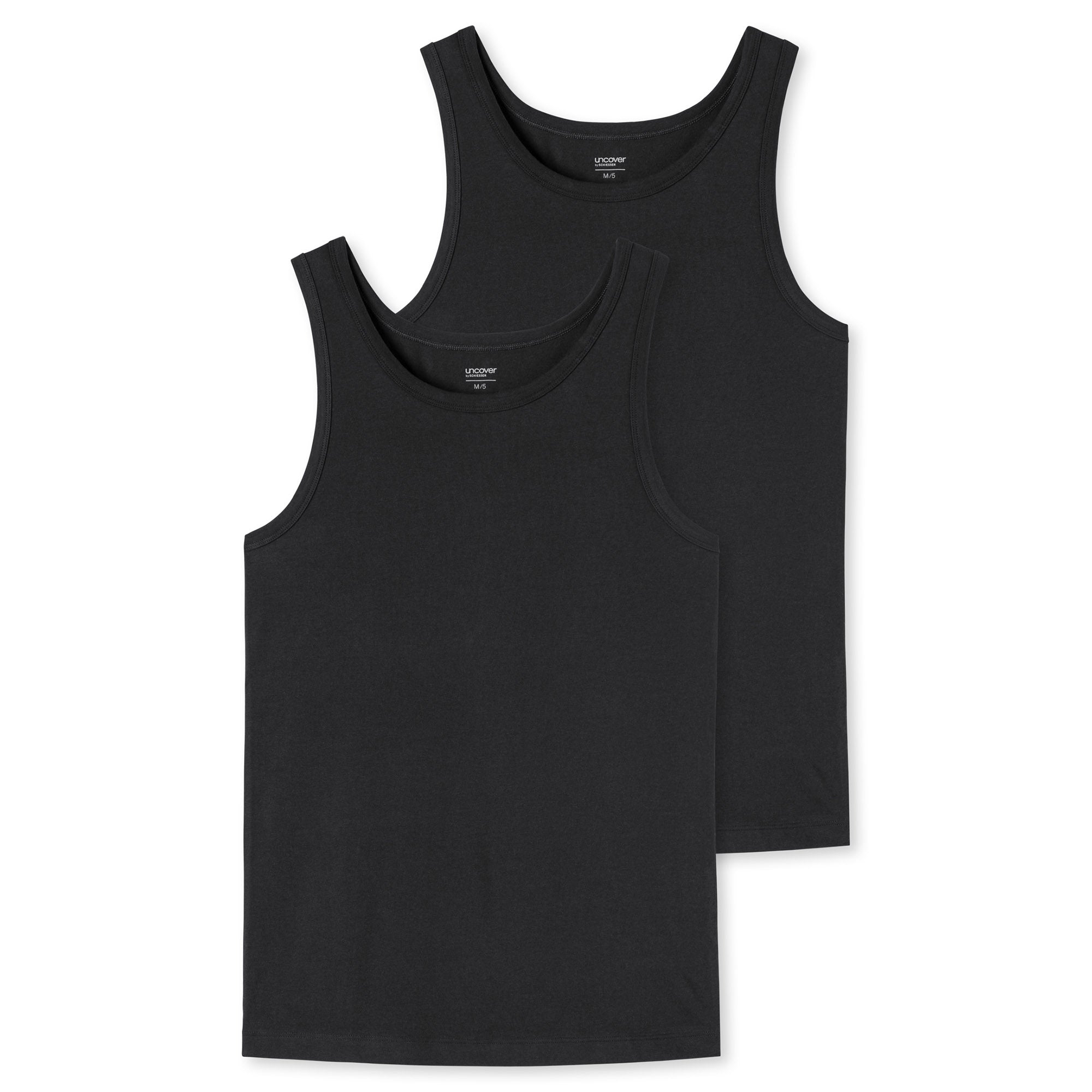 UNCOVER by SCHIESSER Herren Unterhemd 2er Pack - Serie "Uncover", Rundhals