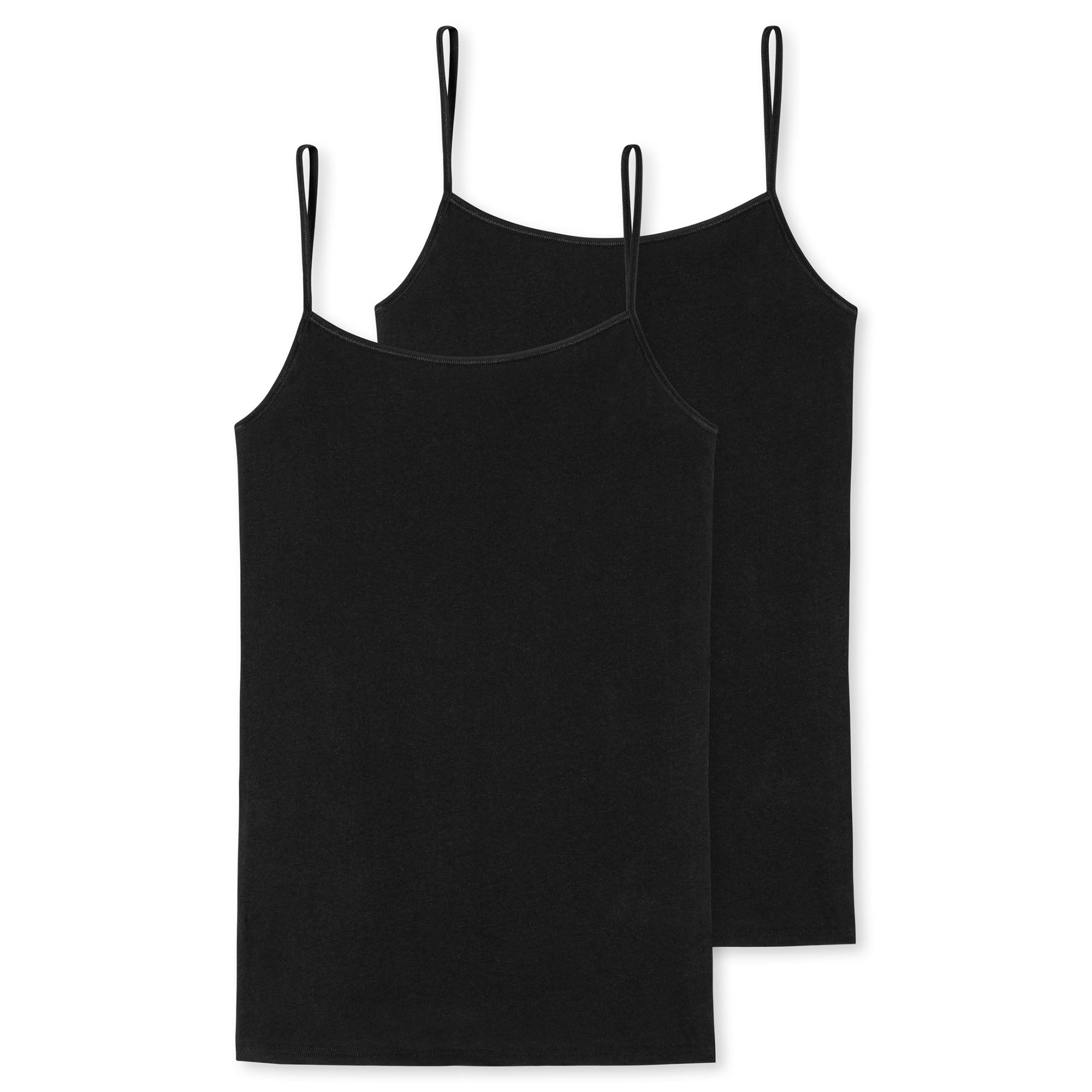 SCHIESSER Damen Spaghettitop, 2er Pack - Single Jersey, Serie 95/5, uni