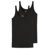 SCHIESSER Damen Trägertop, 2er Pack - Single Jersey, Serie 95/5, uni