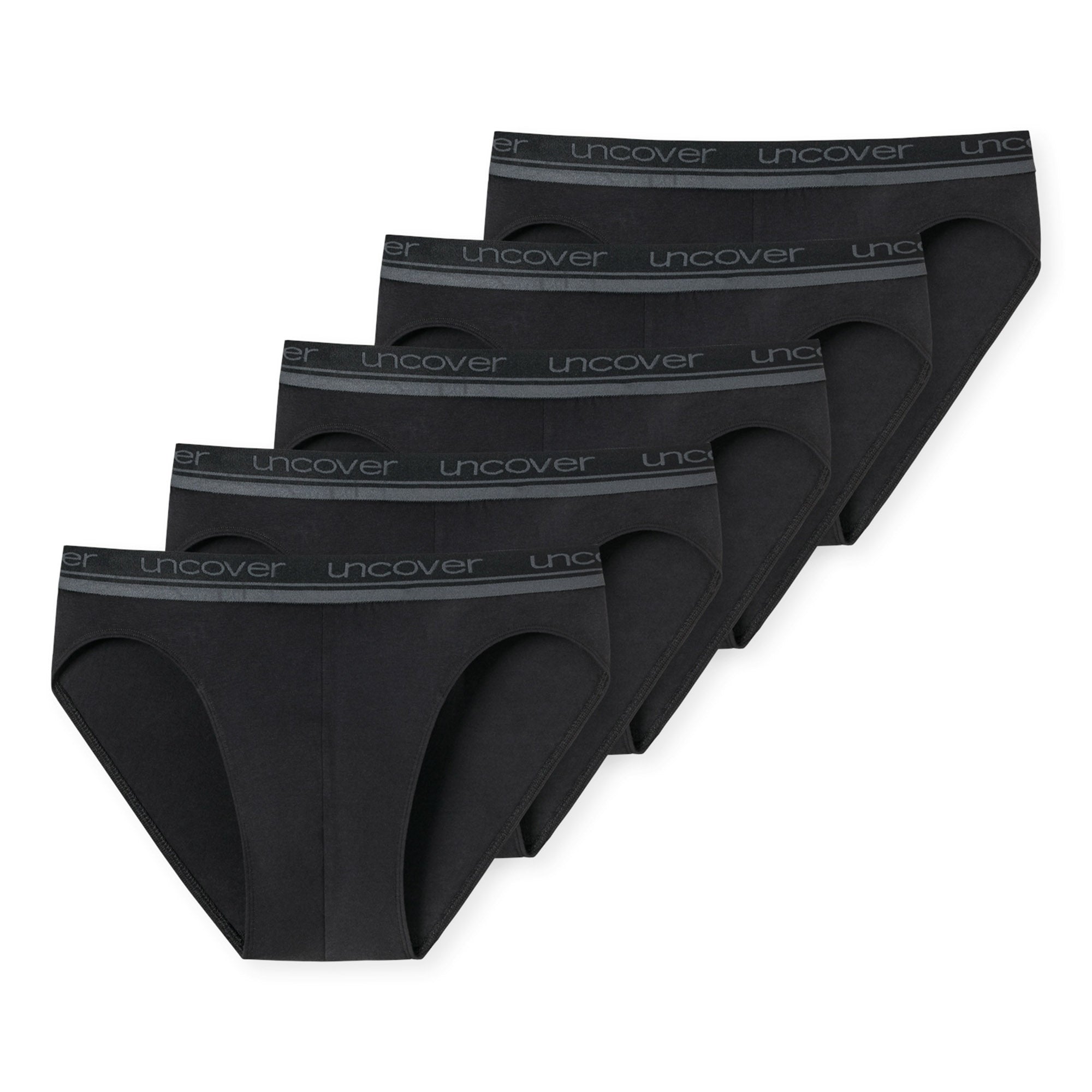 UNCOVER by SCHIESSER Men's Briefs, 5-Pack – Rio Briefs, Single Jersey, Plain Colour
