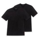 SCHIESSER Herren American T-Shirt 2er Pack - 1/2 Arm, Unterhemd, V-Ausschnitt