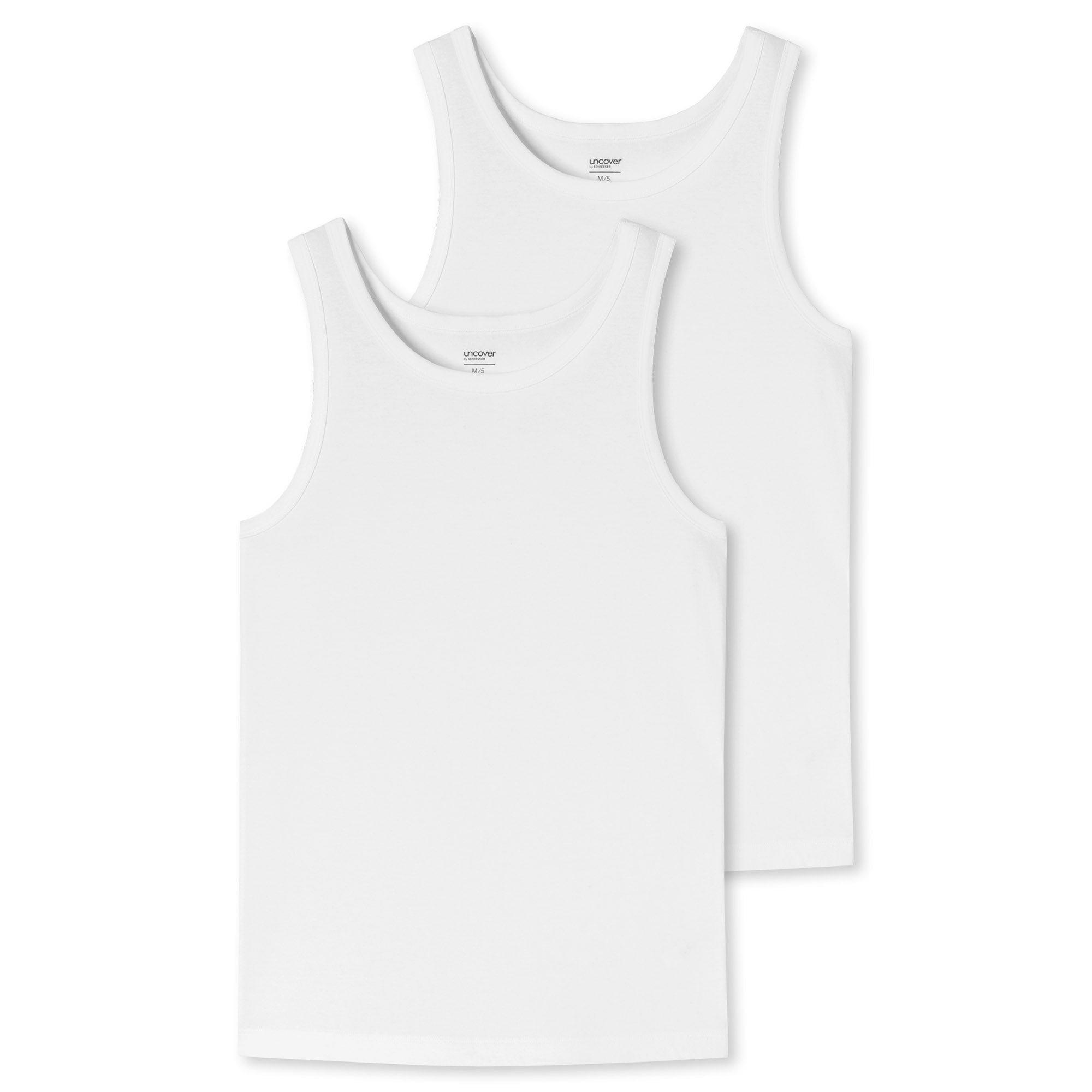 UNCOVER by SCHIESSER Herren Unterhemd 2er Pack - Serie "Uncover", Rundhals