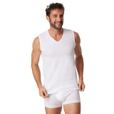 SCHIESSER Herren Tanktop 4er Pack - Serie "95/5", V-Ausschnitt, S-XXL