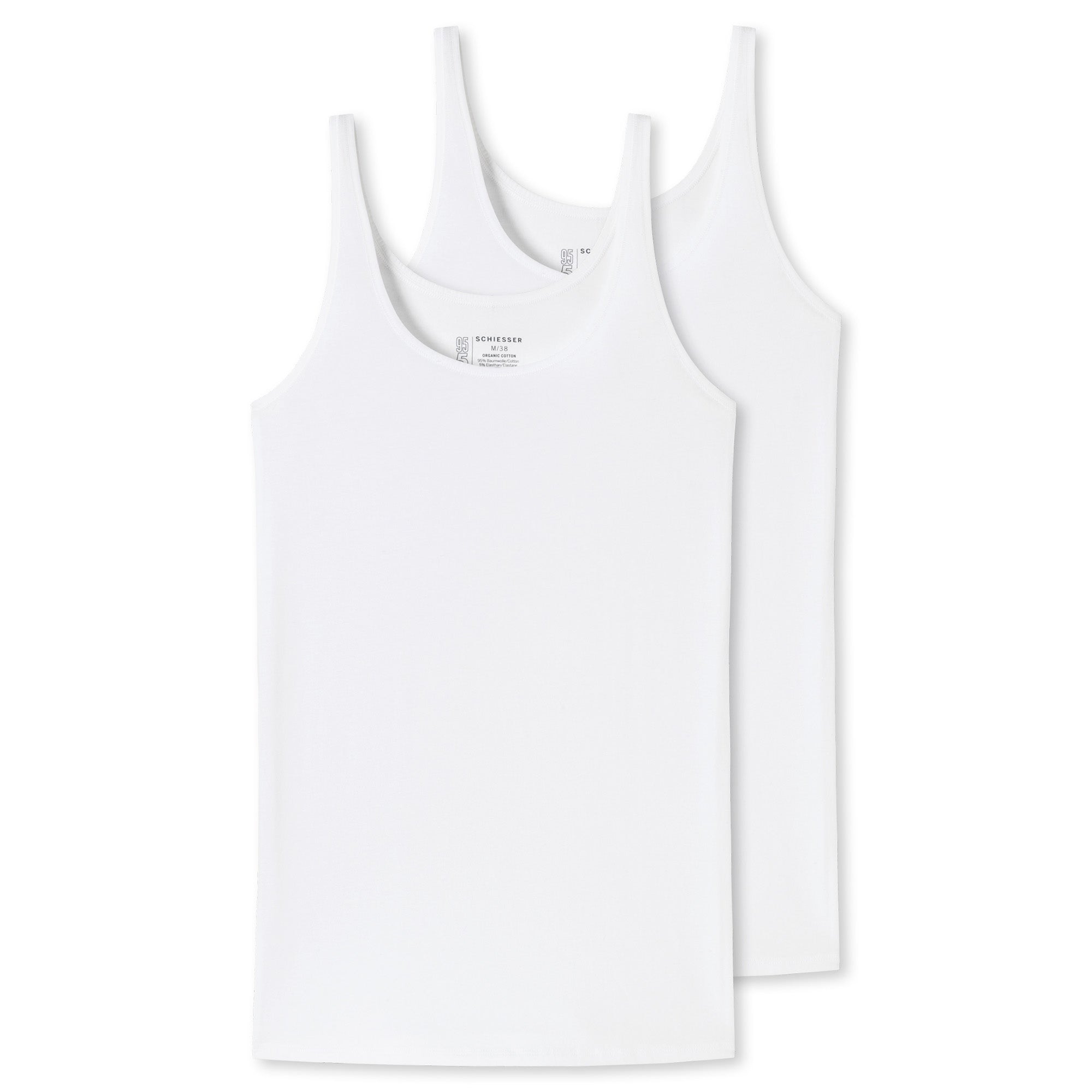 SCHIESSER Women Tank Top, Pack of 2 - Single Jersey, Series 95/5, uni