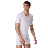 SCHIESSER Herren 1/2 Arm T-Shirt 2er Pack - Jacke, Unterhemd, Cotton Essentials, Feinripp
