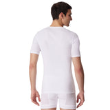 SCHIESSER Herren 1/2 Arm T-Shirt 2er Pack - Jacke, Unterhemd, Cotton Essentials, Feinripp