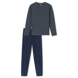 SCHIESSER men's pajamas, long - Casual Essentials, cotton, round neck
