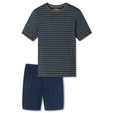 SCHIESSER Herren Schlafanzug, kurz - Casual Essentials, Rundhals, Baumwolle