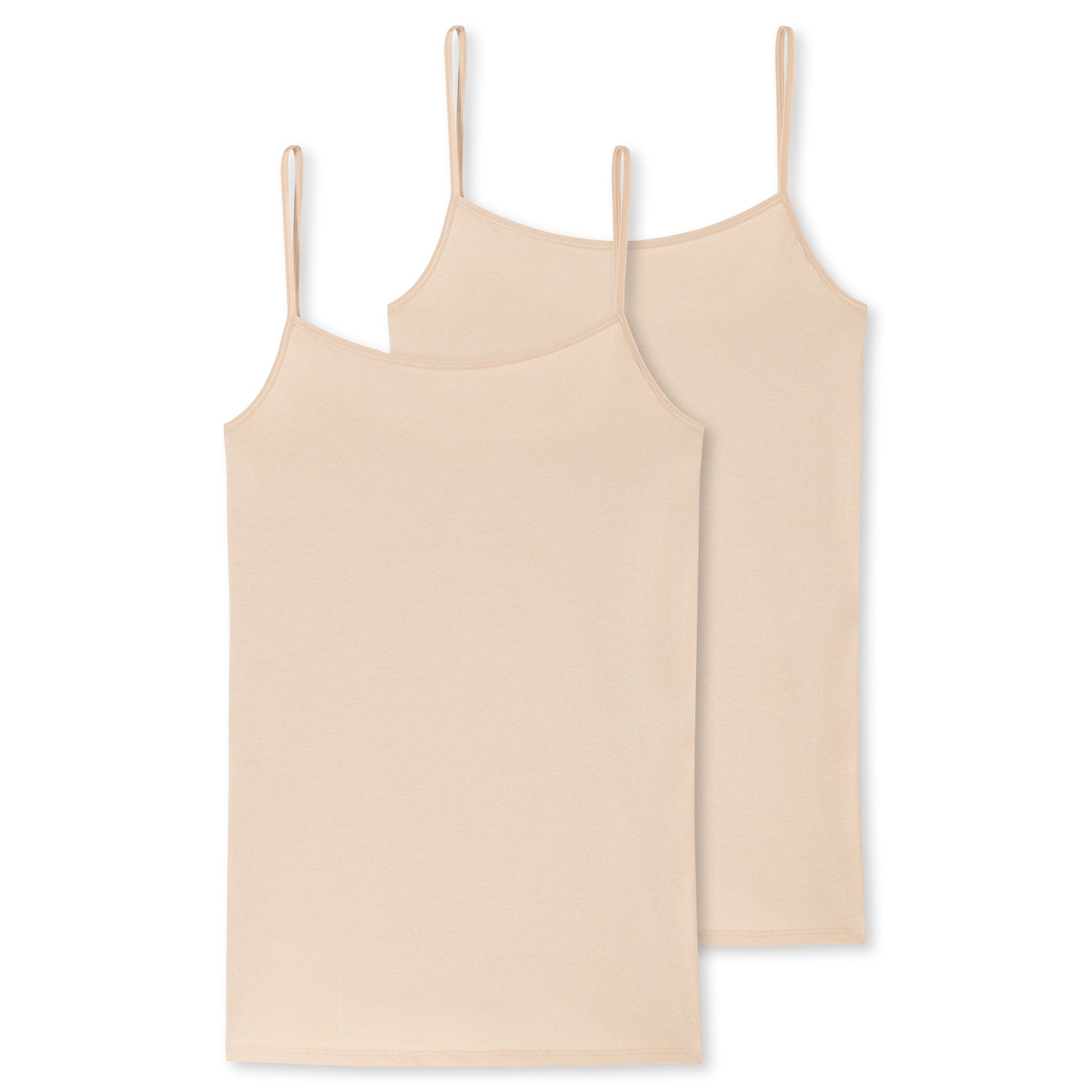 SCHIESSER Damen Spaghettitop, 2er Pack - Single Jersey, Serie 95/5, uni