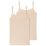 SCHIESSER Damen Spaghettitop, 2er Pack - Single Jersey, Serie 95/5, uni