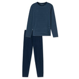 SCHIESSER men's pajamas, long - Casual Essentials, cotton, round neck