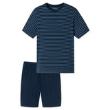 SCHIESSER Herren Schlafanzug, kurz - Casual Essentials, Rundhals, Baumwolle