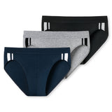SCHIESSER Herren Slip 3er Pack - Rio Slip 95/5, Cotton Stretch, Seitenstreifen