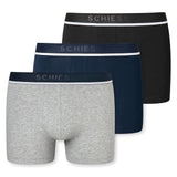 SCHIESSER Herren Shorts 3er Pack - Serie "95/5", Unterhose, Logobund, uni, S-2XL