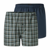 SCHIESSER Herren Web-Boxershorts, 2er Pack - Webware, Baumwolle