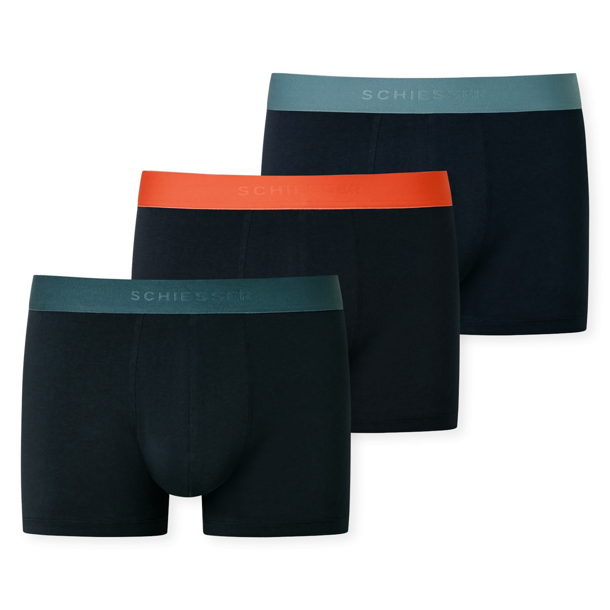SCHIESSER Herren Boxershorts 3er Pack - Serie "95/5", Unterhose, Logobund