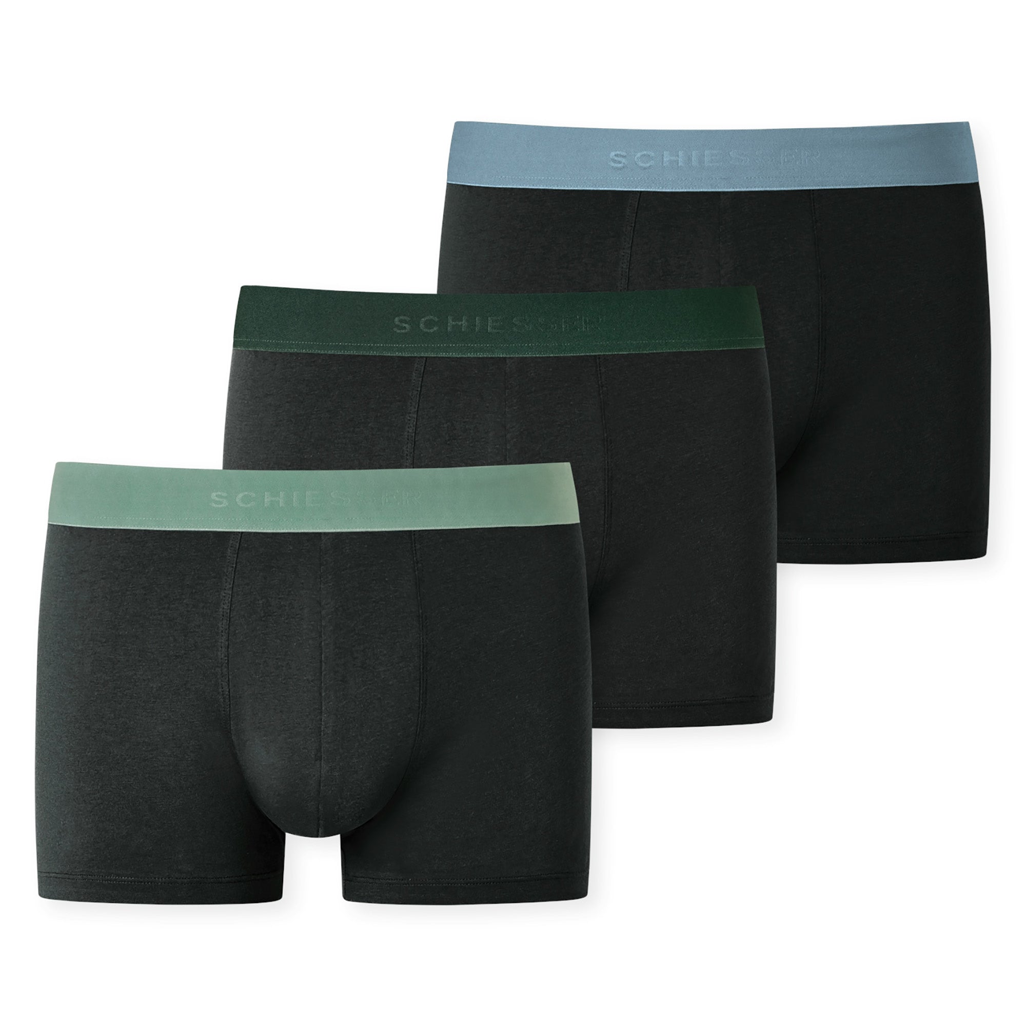 SCHIESSER Herren Boxershorts 3er Pack - Serie "95/5", Unterhose, Logobund