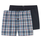 SCHIESSER Jungen Web-Boxershorts, 2er Pack - Teens, Webware, Unterwäsche, Baumwolle