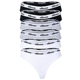 ellesse Damen Strings, 6er Pack - HILLAR, Unterwäsche, Cotton Stretch, Logobund