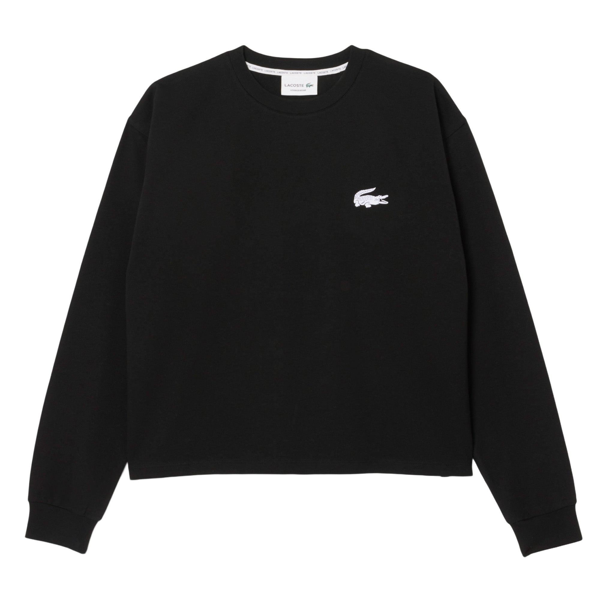 LACOSTE Damen Sweatshirt, Rundhals - Loungewear, Logo, Baumwollmischung, uni